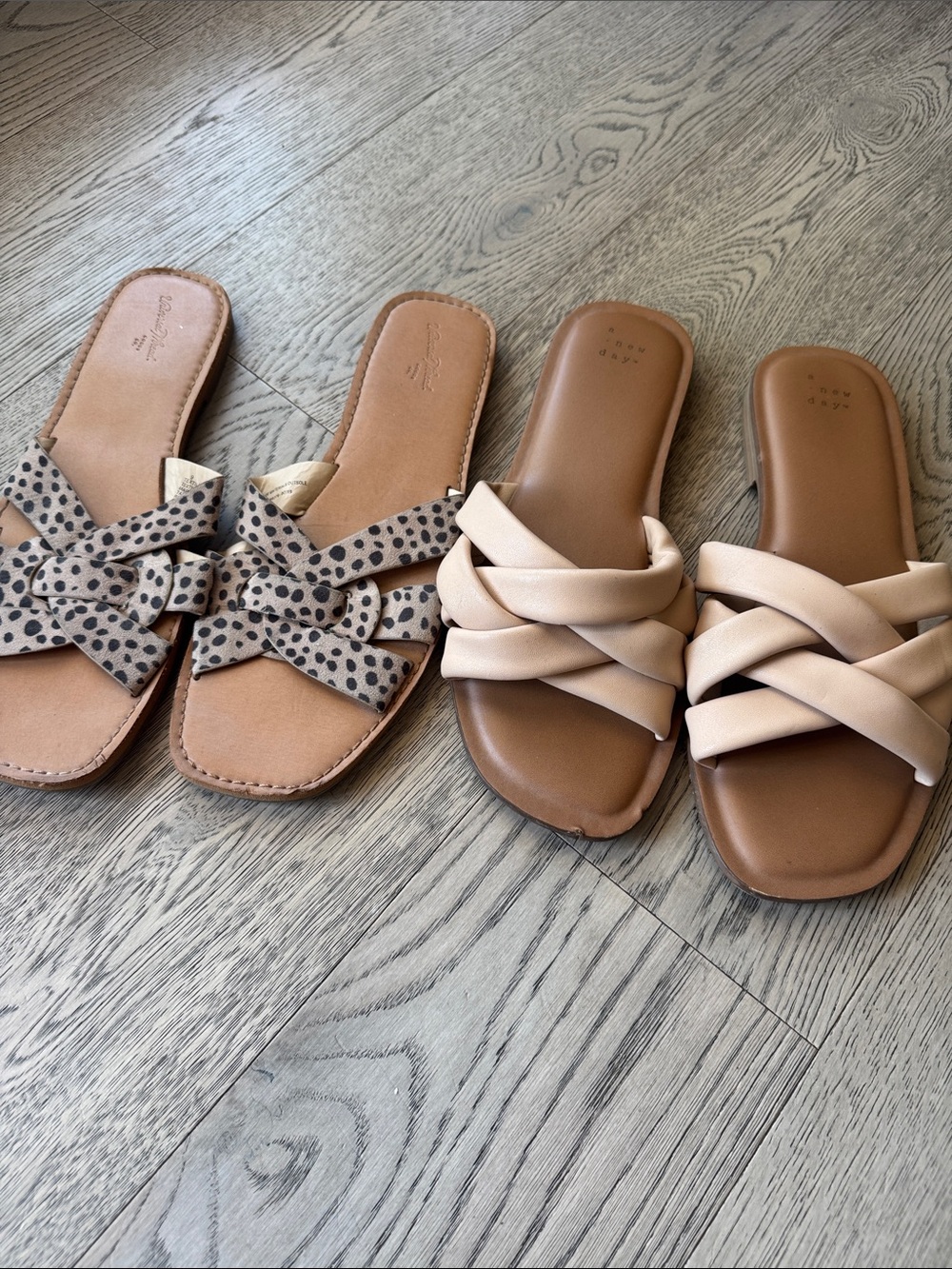 2 neutral women’s sandals
